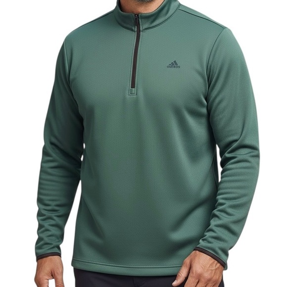 Adidas Men’s Forest Green 1/4 Zip Pullover XL | Workout, Golf, Gym, Casual - Picture 1 of 11